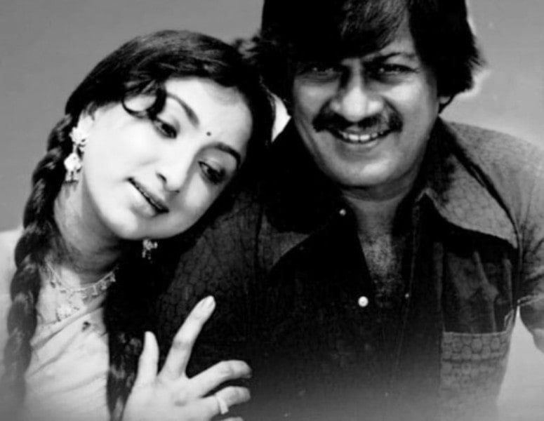 Lakshmi with Ananth Nag in a Kannada film