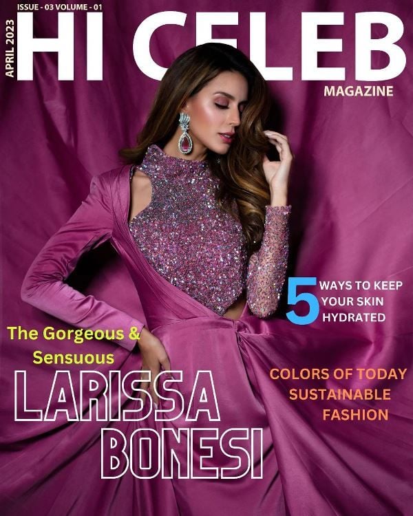 Larissa Bonesi on the cover of Hi Celeb Magazine