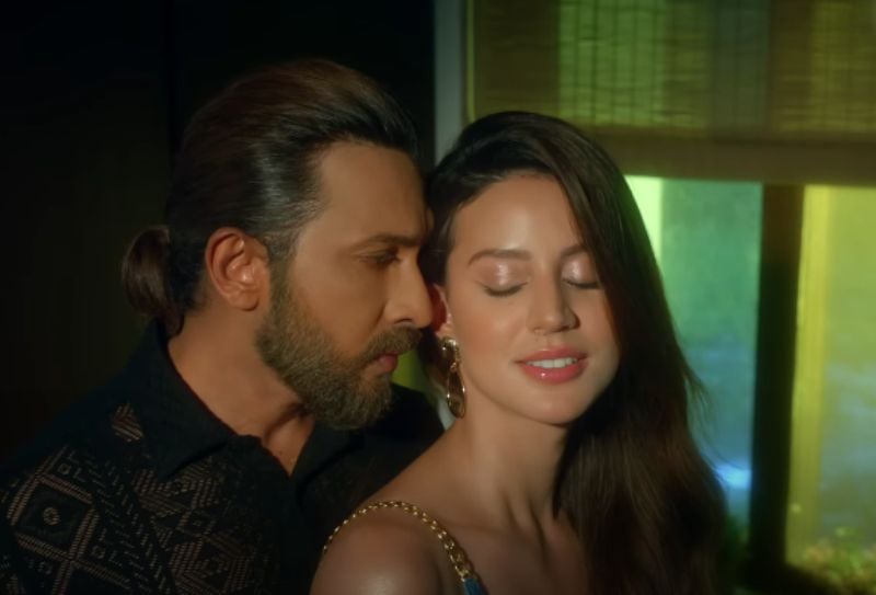 Larissa Bonesi with Terence Lewis in a still from the music video 