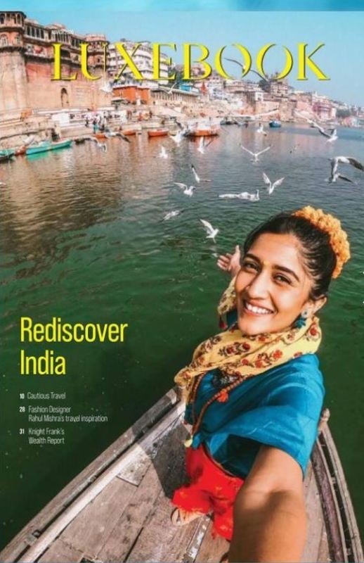 Larissa on the cover page of a magazine