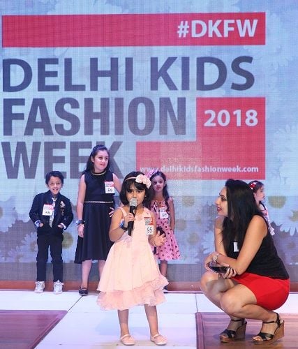 Lavishka Gupta walking the ramp in a fashion show