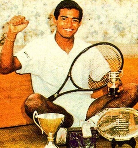 Leander Paes after winning Wimbledon Junior