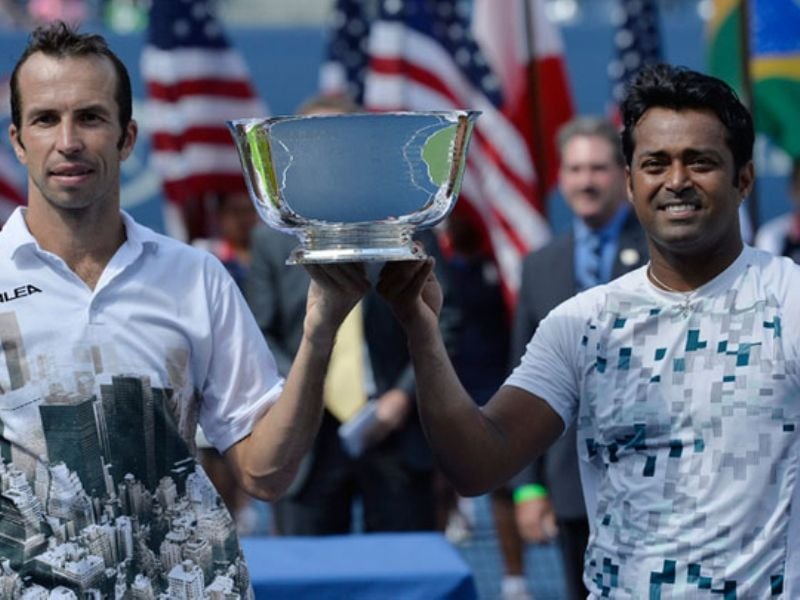 Leander Paes wins the US Open men’s doubles title in 2013