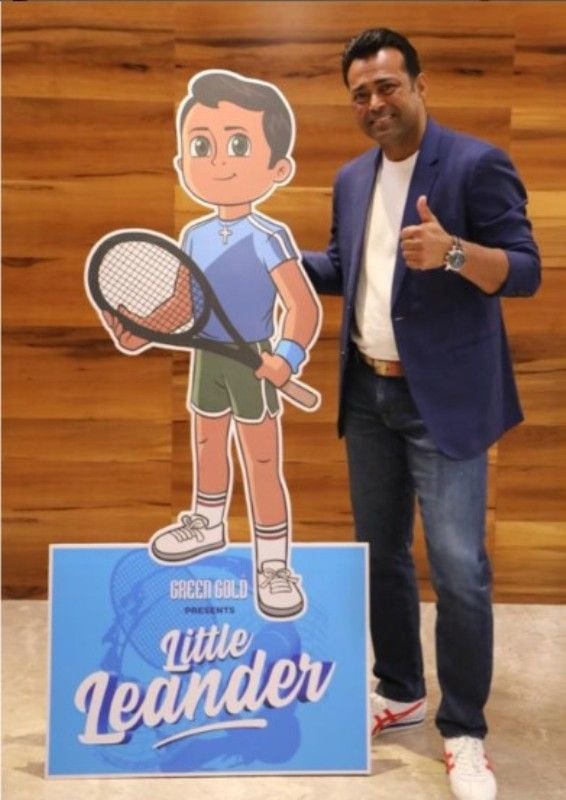 Leander Paes with the animation cut out of ‘Little Leander