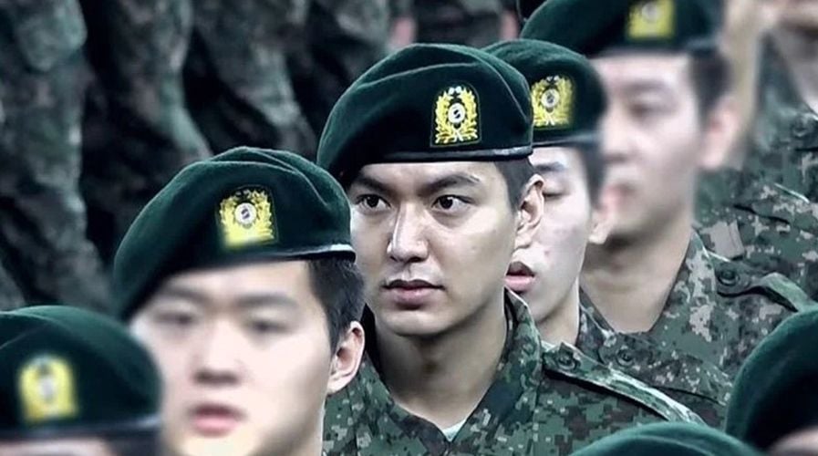 Lee Min-ho during his mandatory military service