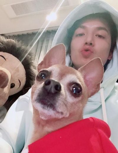 Lee Min-ho with Choco
