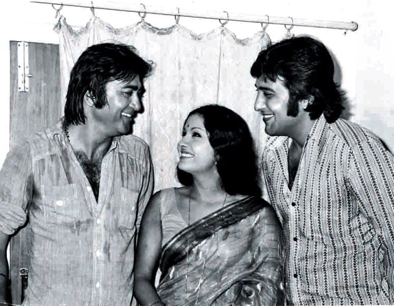 Leena Chandavarkar With Sunil Dutt &amp; Vinod Khanna