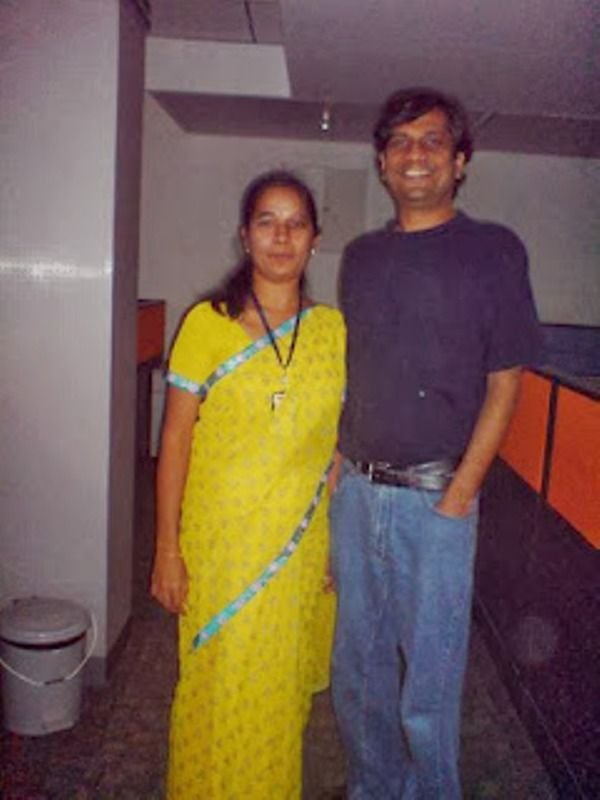 Leena Tewari with her brother