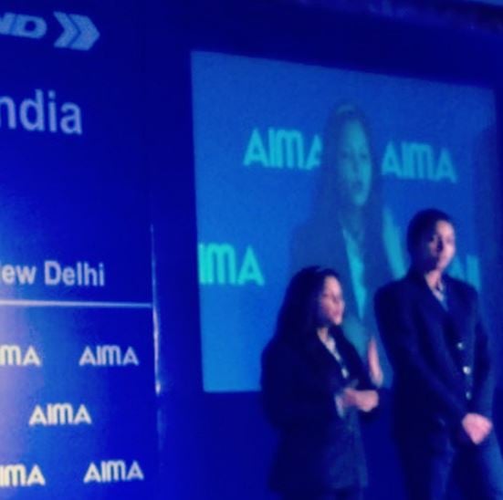 Lekha Jambaulikar during a competition organised by All India Management Association, Delhi