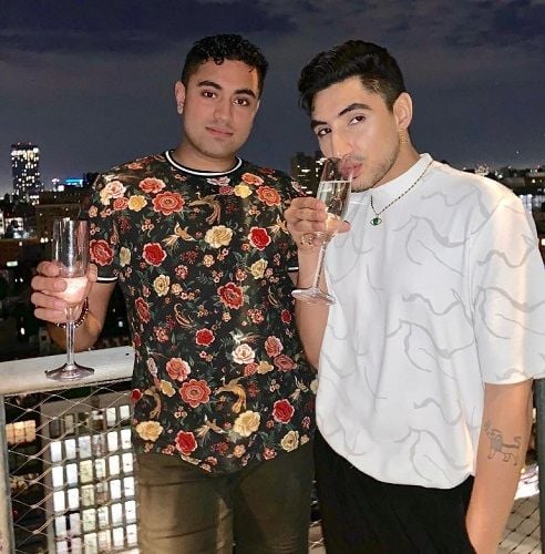 Leo Kalyan drinking wine