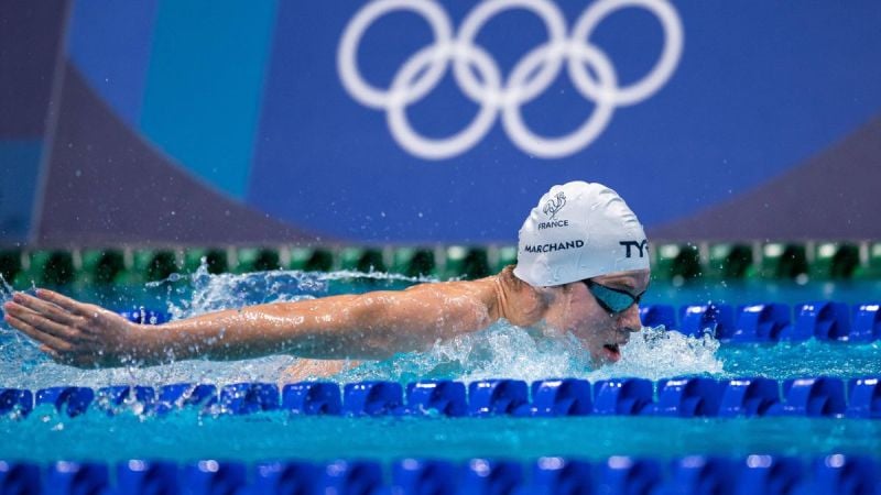 Léon Marchand at the 2020 Tokyo Olympics