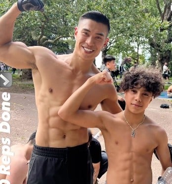 Leon Ung after his workout sessions at a gym