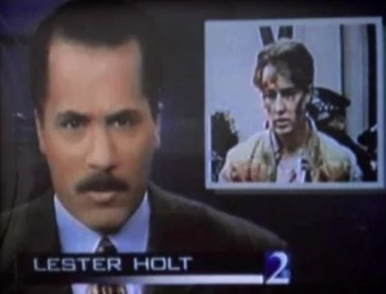 Lester Holt in a still from Primal Fear