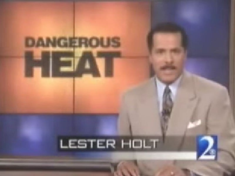 Lester Holt working as an anchor at WBBM-TV