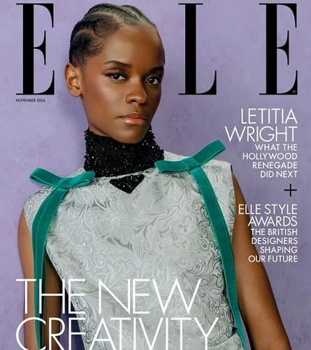Letitia Wright featured on a magazine cover