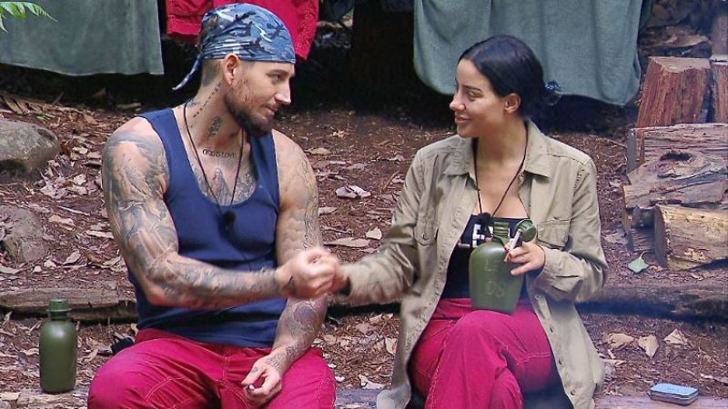 Leyla Lahouar with Mike Heiter on the sets of the show