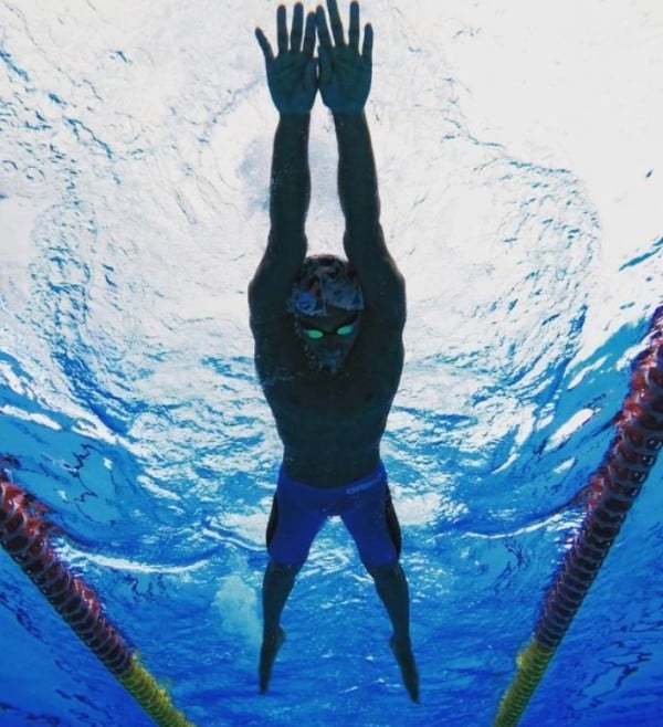 Likith Selvaraj during an international competition