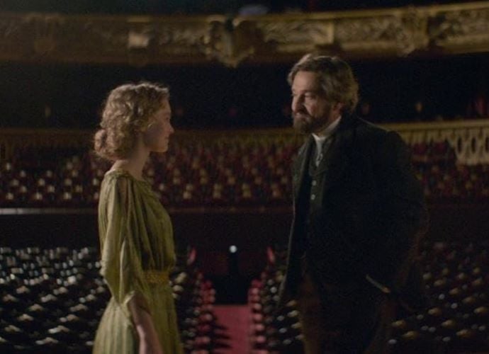 Lily-Rose Depp (left) in a scene from the film The Dancer