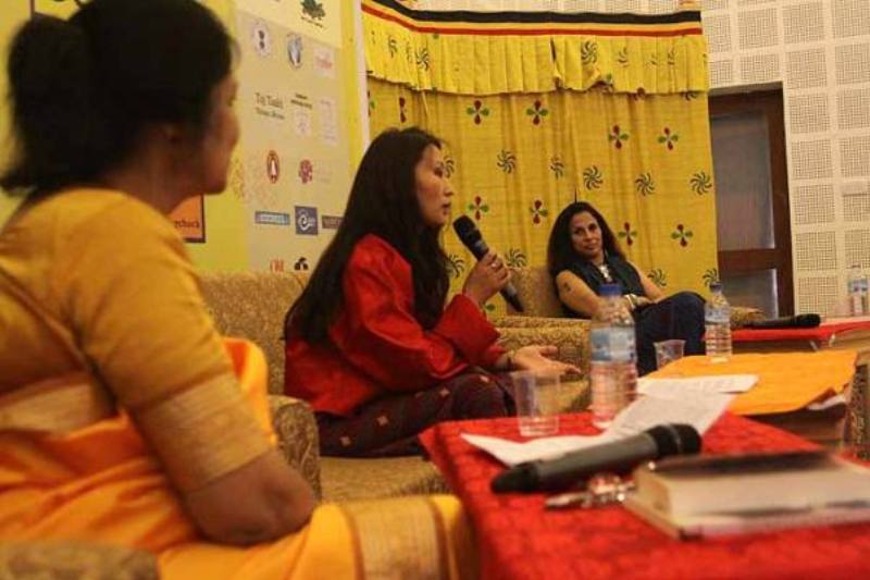 Lily Wangchuk, Shobhaa De at a litfest