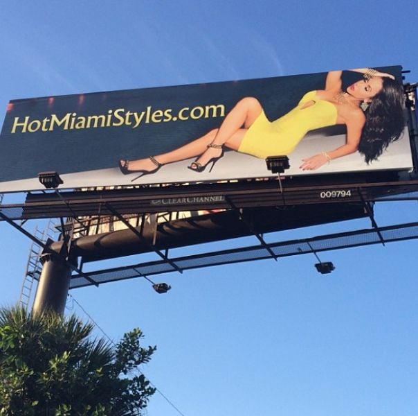 Lisa Morales featured on a billboard on I95 northbound in Miami