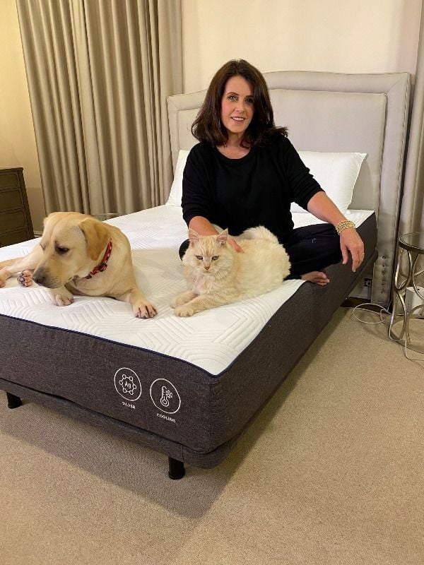 Lisa Oz with her pets