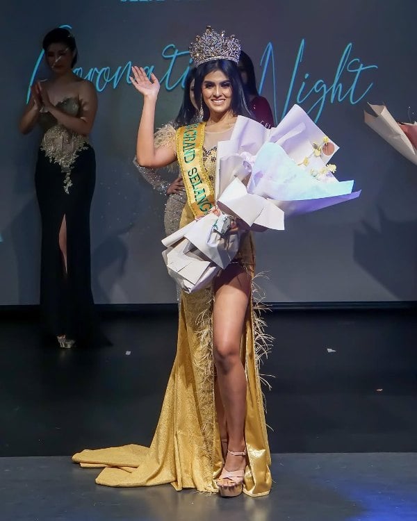 Lishalliny Kanaran, after being crowned Miss Grand Selangor 2020