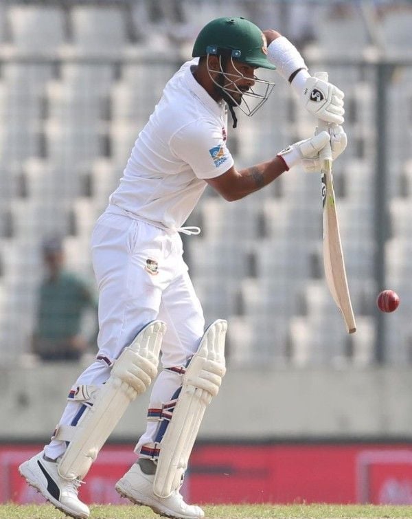 Litton Das during his maiden test century