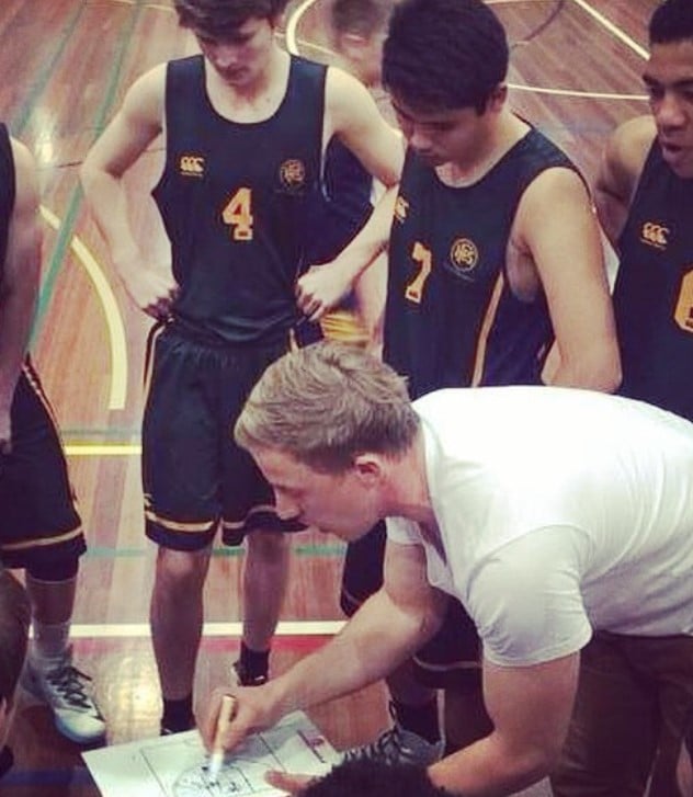 Logan van Beek while working as a coach