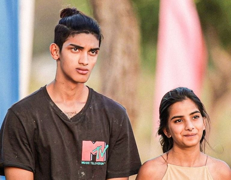 Loka (left) in a still from season 12 of the reality show titled 