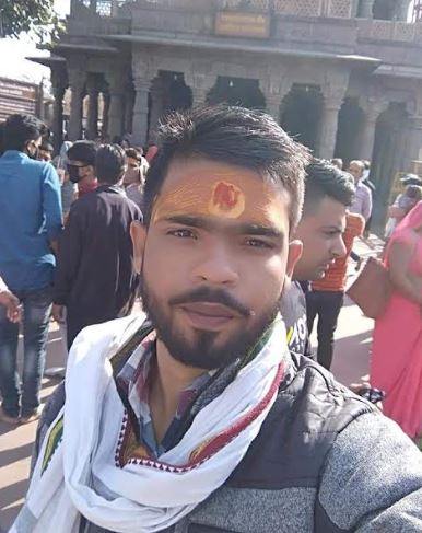 Lovelesh Tiwari in a temple