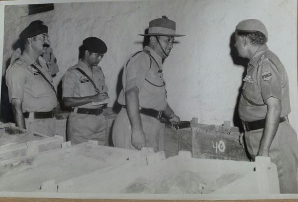 Lt. Col. Dhan Singh Thapa during Inspection on duty