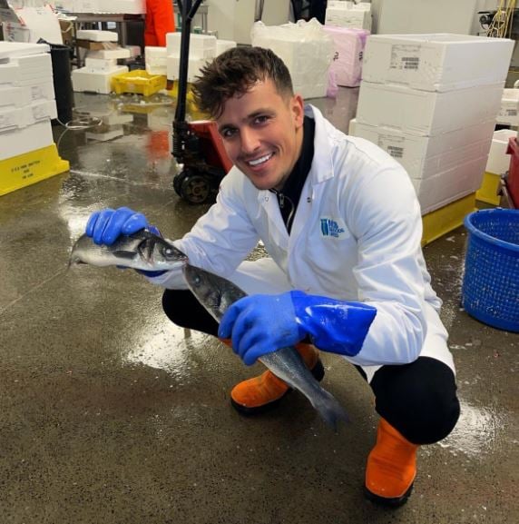 Luca Bish when he joined his family business of seafood