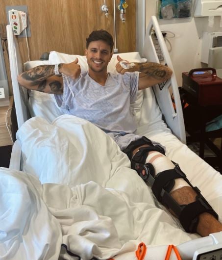 Luca Bish when he was admitted to the hospital