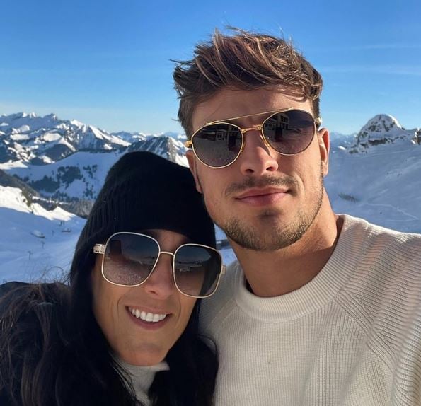 Luca Bish with his mother during their Switzerland trip in 2022