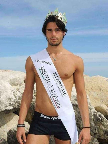 Luca Onestini after winning the Mister Italia title