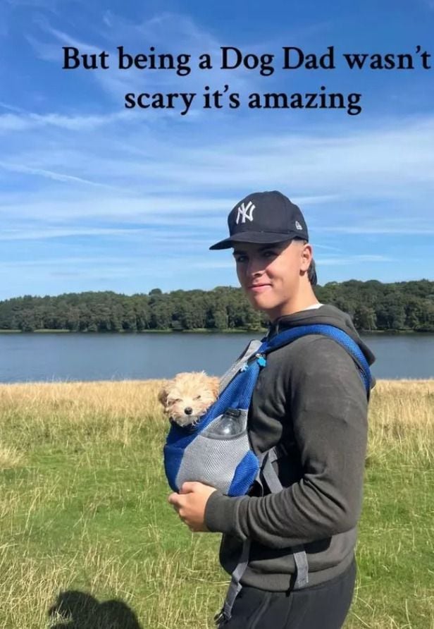 Luca Toolan with his dog