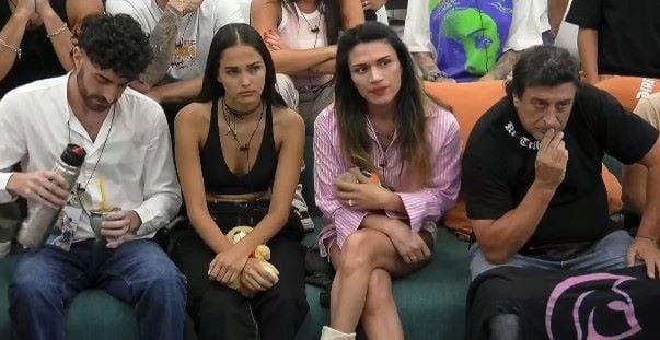 Luciana Martínez (second from right) with other contestants in the Gran Hermano house