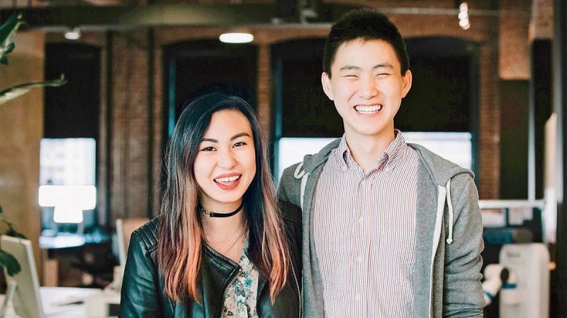 Lucy Guo with Alexandr Wang