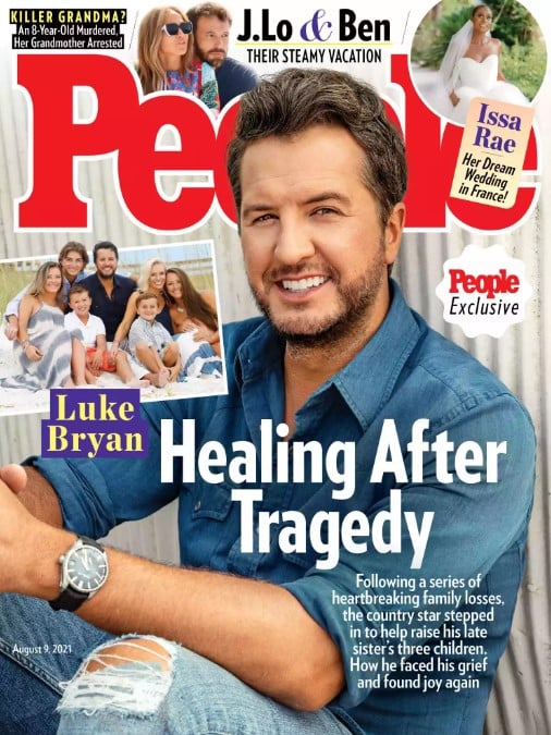 Luke Bryan on the cover of a magazine