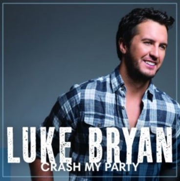 Luke Bryan on the poster of the album Crash My Party