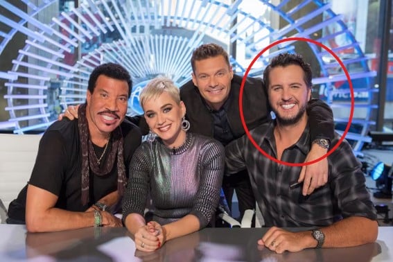 Luke Bryan on the sets of the singing reality show American Idol