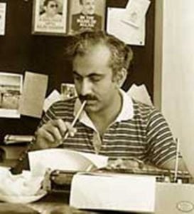 M J Akbar At The Telegraph Office