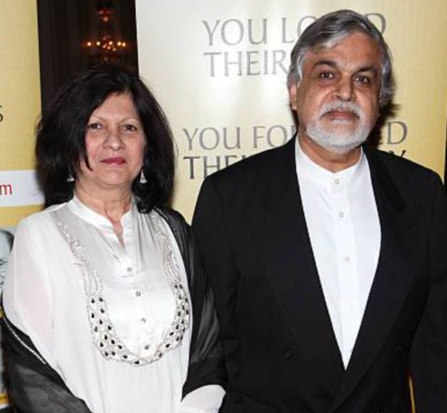 M. G. Vassanji with his wife, Nurjehan Aziz