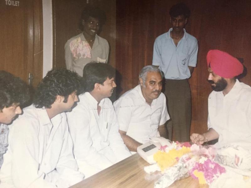 MS Bitta during a meeting of Indian Youth Congress