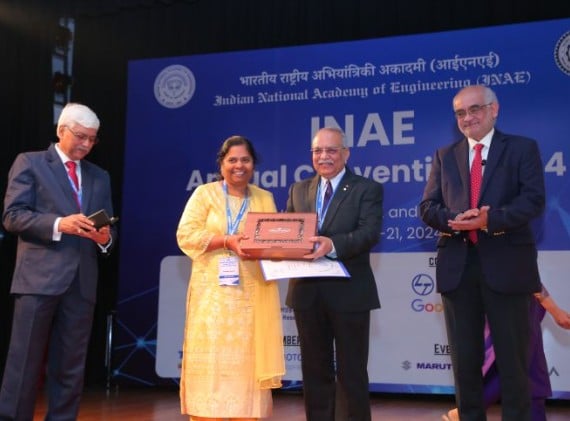 Madhavi Latha while inducted as a Fellow of Indian National Academy of Engineering (FNAE) during INAE Annual Convention (2024)