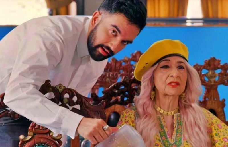Madhur Jaffrey as Nani in rap video with Zohran Mamdani