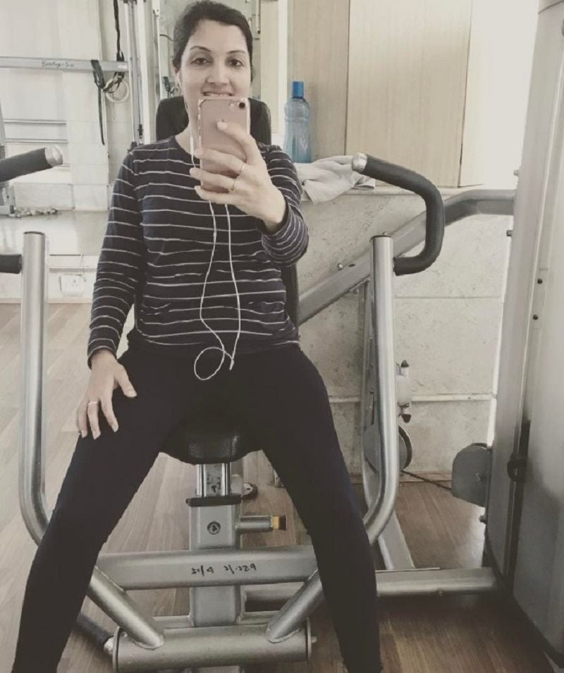 Madhuri Jain at the gym