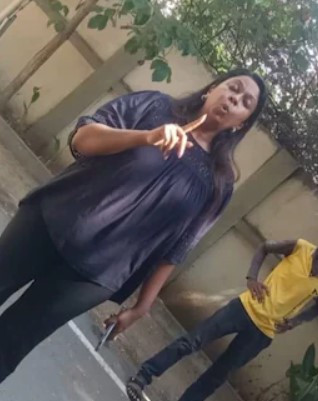 Madhuri in a snip from a video which went viral on social media