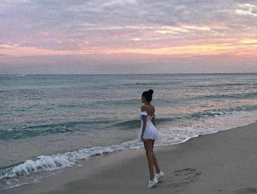 Madison Beer during a trip