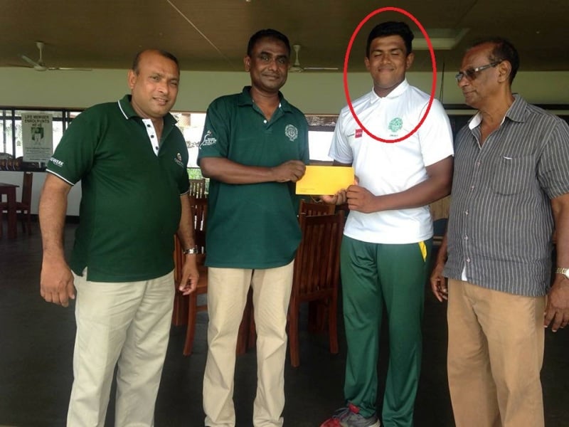 Maheesh Theekshana during his school days